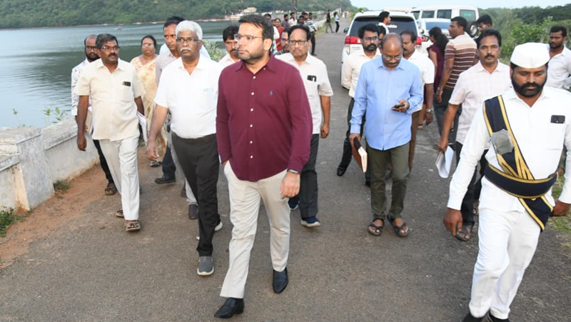GVMC Commissioner Ketan Garg inspects Tatipudi Reservoir & Water Supply Infrastructure